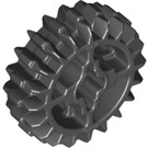 LEGO Black Gear with 20 Teeth and Double Bevel (Reinforced) (18575)