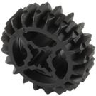 LEGO Black Gear with 20 Teeth and Double Bevel Unreinforced (32269)