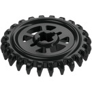 LEGO Black Gear with 24 Teeth (Crown) with Reinforcements (3650)