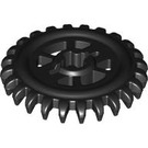 LEGO Black Gear with 24 Teeth (Crown) with Reinforcements (3650)
