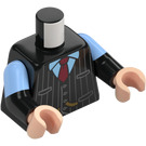 LEGO Black Goblin Banker Minifig Torso (973 / 78568)