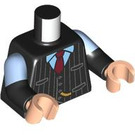 LEGO Black Goblin Banker Minifig Torso (973 / 78568)
