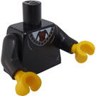 LEGO Black Graduate Torso with Black Arms and Yellow Hands (973 / 88585)