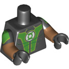 LEGO Zwart Groen Lantern (Simon Baz) Minifiguur Torso (973 / 16360)