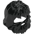 LEGO Noir Cheveux avec Barbe et Bouche Trou (86396 / 87999)