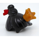 LEGO Zwart Haar met Bun met Pearl Gold Kroon en Rood Haar Cip (102056)