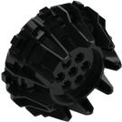 LEGO Black Hard Plastic Giant Wheel with Pin Holes and Spokes (64712)