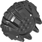 LEGO Black Hard Plastic Giant Wheel with Pin Holes and Spokes (64712)