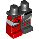 LEGO Zwart Harley Quinn - Wit Armen Minifigure Heupen en benen (3815 / 21967)