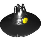 LEGO Schwarz Hut mit Breit Brim mit Spikes auf oben und Gelb Eye (103027)