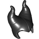 LEGO Schwarz Kopfbedeckung mit Groß Gebogen Horns (Flexibler Gummi) (24636)