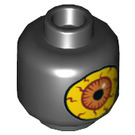 LEGO Schwarz Kopf mit Groß Gelb Eye (Einbau-Vollbolzen) (3626 / 24153)
