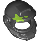 LEGO Schwarz Helm mit Limette Paint Spot (13554)