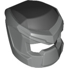 LEGO Noir Casque avec Open Visière avec Metallic Argent (25371)