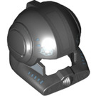 LEGO Noir Casque avec Rond Ear Coussinets avec Sand Bleu et Bleu Moyen Marquages (94203)