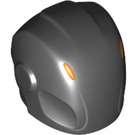 LEGO Black Helmet with Smooth Front with Rinzler Orange Slits (28631)