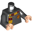 LEGO Svart Hermione Granger med Gryffindor Skjerf Minifigur Overkropp (973 / 76382)