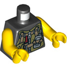 LEGO Zwart Hero, Driver / Mechanic met Utility Vest Torso (973 / 76382)