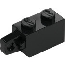 LEGO Black Hinge Brick 1 x 2 Locking with Single Finger (Vertical) On End (30364 / 51478)