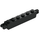 LEGO Zwart Scharnier Steen 1 x 6 Vergrendelings Dubbele (30388 / 53914)