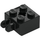 LEGO Schwarz Scharnier Stein 2 x 2 Verriegelt mit Axlehole und Dual Finger (40902 / 53029)