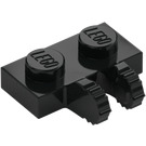 LEGO Schwarz Scharnier Platte 1 x 2 Verriegelt mit Dual Finger (50340 / 60471)