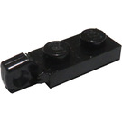 LEGO Black Hinge Plate 1 x 2 Locking with Single Finger on End Vertical without Bottom Groove (44301 / 49715)