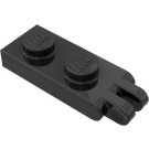 LEGO Zwart Scharnier Plaat 1 x 2 met 2 Vingers en Solide Noppen (Massieve noppen)