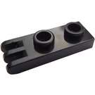 LEGO Black Hinge Plate 1 x 2 with 3 fingers and Hollow Studs (4275)