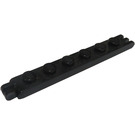 LEGO Negro Bisagra Placa 1 x 6 con 2 y 3 Puntas en Ends (4504)