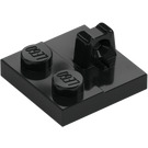 LEGO Zwart Scharnier Plaat 2 x 2 met 1 Vergrendelings Finger aan Top (53968 / 92582)