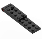 LEGO Black Hinge Plate 2 x 8 Legs Assembly (3324)