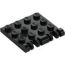 LEGO Black Hinge Plate 4 x 4 Locking (44570 / 50337)