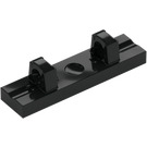 LEGO Black Hinge Tile 1 x 4 Locking with 2 Single Stubs on Top (44822 / 95120)