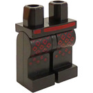 LEGO Black Hips and Legs with Dark Red Diamond Pattern, Armor and Belt (33831 / 34785)