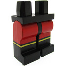 LEGO Black Hips and Legs with Red Shorts (Plastic Man) (3815)
