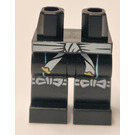 LEGO Schwarz Hüften und Beine mit Weiß Sash und Bows (3815)