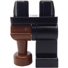 LEGO Black Hips with Black Left Leg and Brown Peg Leg (74330)