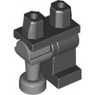 LEGO Schwarz Hüften mit Schwarz Links Bein und Pearl Light Grau Peg Bein (53910 / 74330)