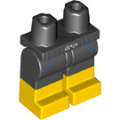 LEGO Black Hips with Yellow Legs and Blue Lines (3815 / 73489)