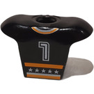 LEGO Schwarz Hockey Jersey mit NHL Logo und 7 (47577)