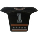 레고 검은색 Hockey Jersey ~와 함께 Number 1 (47577 / 49212)