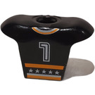 LEGO Schwarz Hockey Player Jersey mit NHL Logo und 7 (47577)