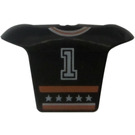 LEGO Black Hockey Player Jersey with Number 1 (47577 / 49212)