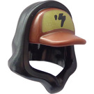 LEGO Noir capuche avec Reddish Marron Casquette avec Lightning Bolt (52684)