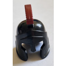 LEGO Black Hoplite Helmet with Dark Red Crest (90392 / 92158)