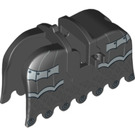 LEGO Zwart Paard Barding met Zilver Armor (2490 / 73992)