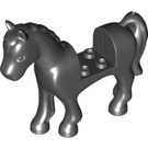 LEGO Negro Caballo con Negro Mane (26552)