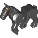 LEGO Black Horse with Moveable Legs and Brown Bridle (10509)