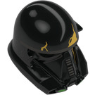 LEGO Black Imperial Death Trooper Helmet with Gold Cracks (112435)